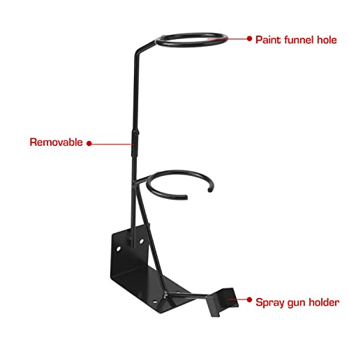 YUZES Gravity Feed Spray Gun Holder, 100 Paint Strainers, Bench/Wall Mount