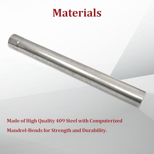 409 Steel 5'' Inch OD Straight Exhaust Pipe Mandrel Tubing Pipe - size: 5.0 Inch