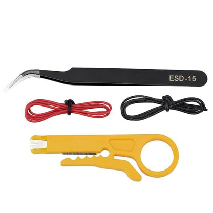 Soldering Iron Kit with Digital Multimeter,60W 110V Adjustable Temperature,5 Tips, Desoldering Pump, Wire Stripper,Carry Case-Electric Soldering Set for Electronics Repair,PCB,Arduino,DIY