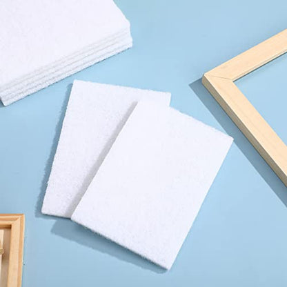 Hoolerry White Scrub Pads Non Scratch Multi Surface,6 X 9 Inch,White - size: 6 x 9 Inch
