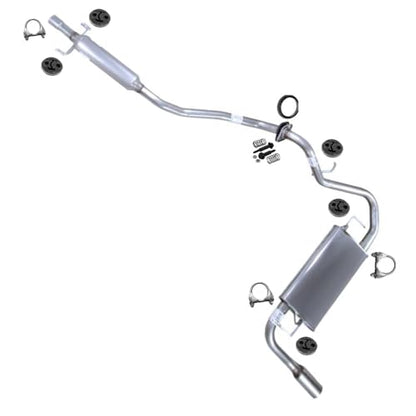 Exhaust Resonator Pipe & Muffler Kit Compatible with Toyota Matrix 2005-2008 1.8L | Pontiac Vibe 2005-2008 1.8L | Stainless Steel | Northeastern Exhaust | Includes Gasket, Clamps, Hangers and Bolt Kit
