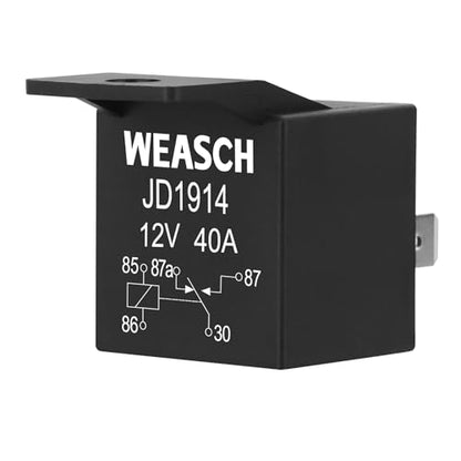 6 Pack JD1914 Car Relay, 12V 40A, 5 Pin SPDT, Automotive Switches and Starters, Waterproof Relay for Boat Tractor Truck Motorcycle (6)