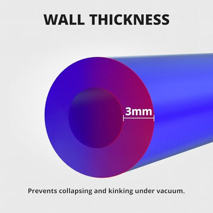 EVIL ENERGY 1/4 Silicone Vacuum Tubing Hose Line 10FT 130PSI Max Pressure Blue (6mm ID) - color: Blue, size: 1/4 10FT