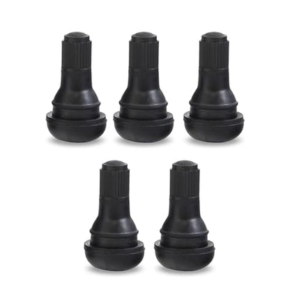 UGSHY 5 PCS Snap-in Tire Valve, TR412 Short Valve Stem, for Tubeless 0.45 Inches Rim Holes on Standard Vehicle Tires (Black) - size: 5 PCS #305