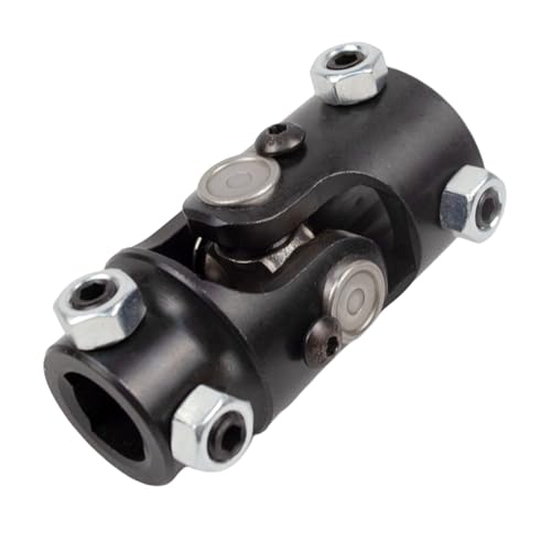 1" DD X 3/4" DD Black Steering Universal Joint Single U Joint Shaft,Total Length: 83mm (3-1/4")
