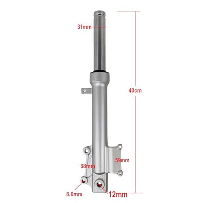 RedCap Front Shock Absorbers Forks Set for 50cc 150cc Scooter Moped TaoTao VIP MaxPower 150, PowerMax 150cc Roketa GY6 Scooter Moped 452mm (Silver) - color: Silver