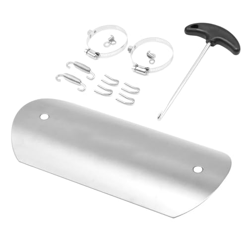 Exhaust Heat Shield Muffler Pipe Heat Cover Protector Guard Imitation Carbon Fiber Stainless Steel (D) - size: D