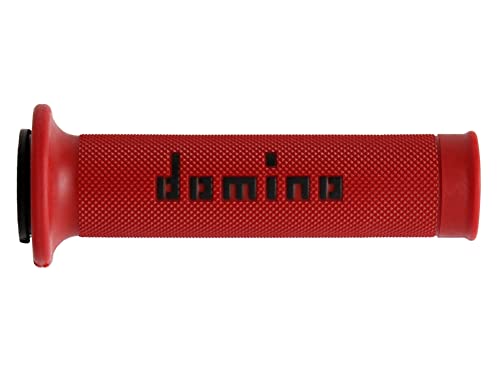 G2 by Domino Moto GP Motorcycle Grips for 7/8" (22mm) Handlebar (Pair) - color: Red / Black