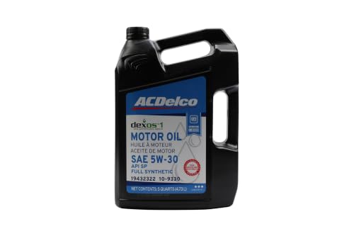 ACDelco GM Original Equipment 10-9330 (19432322) dexosTM1 GEN 3 Full Synthetic 5W-30 Motor Oil - 5 qt