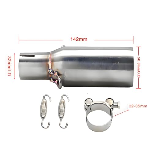Motorcycle 32-51mm Exhaust Middle Link Pipe Adapter Universal Adjust Tube,for Piaggio Beverly X10 MP3 125-300L Off-Road Scooter ATV Mped (G)