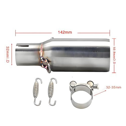 Motorcycle 32-51mm Exhaust Middle Link Pipe Adapter Universal Adjust Tube,for Piaggio Beverly X10 MP3 125-300L Off-Road Scooter ATV Mped (G)