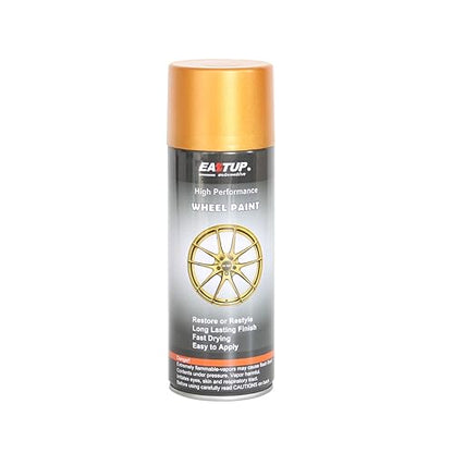 EASTUP Premium Metallic Acrylic Enamel Wheel Paint Maya Orange Gold Color- Brilliant Finish, High Durability, Fade-resistant, Quick Drying Rim Coating Spray Paint. - color: 19#2596-Maya Gold