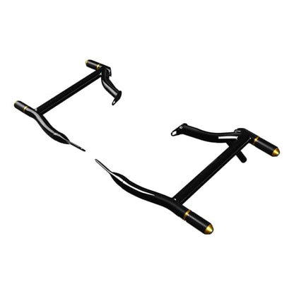TCT-MOTORPARTS Rear Saddlebag Support Guards Rails Fit For Harley Touring Road King Street Electra Glide Road Glide 2009-2024 Gold+Black - color: Black+Gold Saddlebags Bar