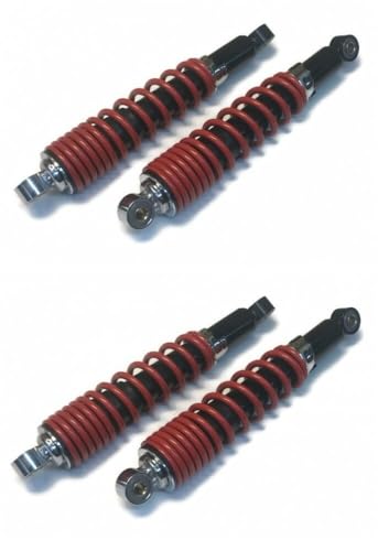 (4) 12" Shock Red Absorber 10mm ID for Yerf-Dog Yerfdog 36000200, 05630 Go Kart