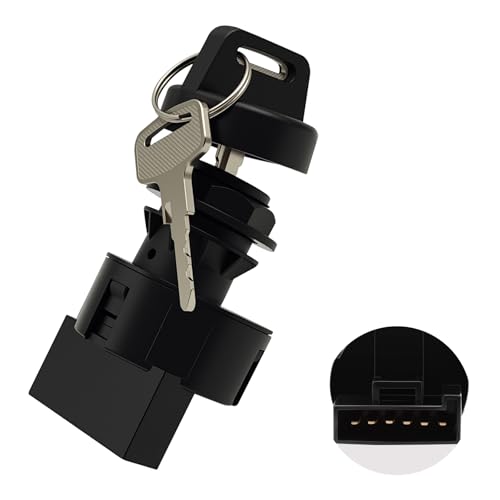 4011002 Ignition Key Switch, 3 Position 6 Pins for 2001-2018 Polaris Ranger, RZR, Sportsman,170 300 325 400 425 450 500 550 570 600 700 800 850 900 1000 4, Replace 4012165 4010390 2878509 - size: 4011002
