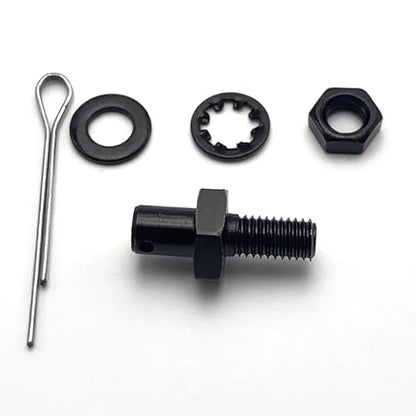 Throttle Cable Adapter Stud Kit with Bracket & Ends #8009 | Compatible with 1977+ Chevrolet (Includes Nut, Washers, Cotter Pin) - color: Black 2 pack