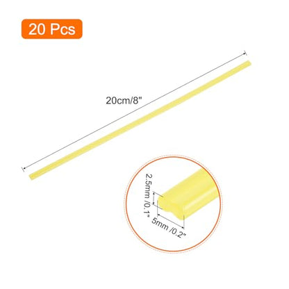 MECCANIXITY Plastic Welding Rods 8 Inch Yellow 20pcs