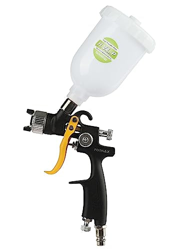 FORNAX HVLP Spray Gun Gravity Feed with 1.8mm Nozzle, 600cc Capacity, Brush and Wrench，Professional Air Paint Sprayer Guns for Painting Cars