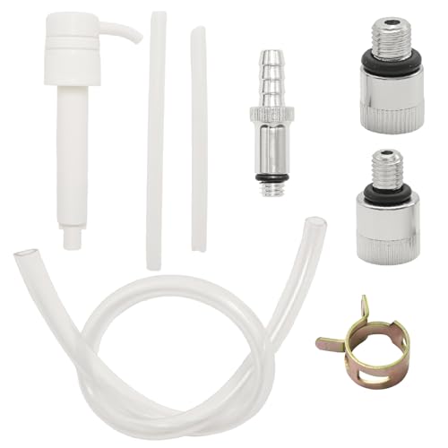 Hoypeyfiy Lower Unit Gear Oil Pump with 3/8" Metal Swivel for Quart Bottles, Replacement for Mercury Marine Outboard Motors, Includes 8mm & 10mm Adapters