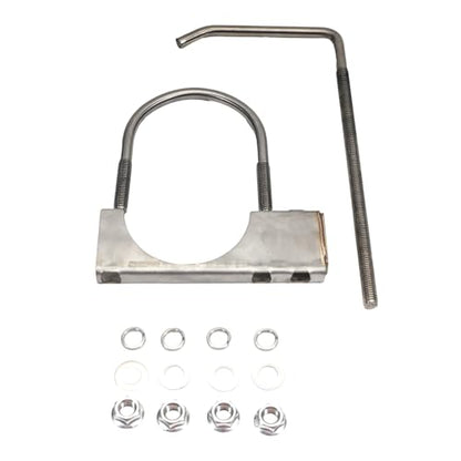 4 Holes Exhaust Rubber Hanger & 3" Exhaust Clamp with Hanger - size: 1Pcs 3.0 Inch
