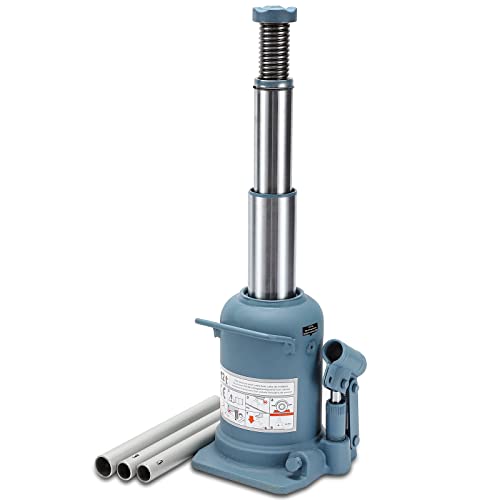 BAOSHISHAN 12 Ton Double Ram Bottle Jack 9.25" to 23.23" Lift Range - size: 12 Ton (High Lift)