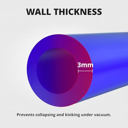 EVIL ENERGY 3/8 Silicone Vacuum Tubing Hose Line 10FT 130PSI Max Pressure Blue (10mm ID) - color: Blue, size: 3/8 10FT