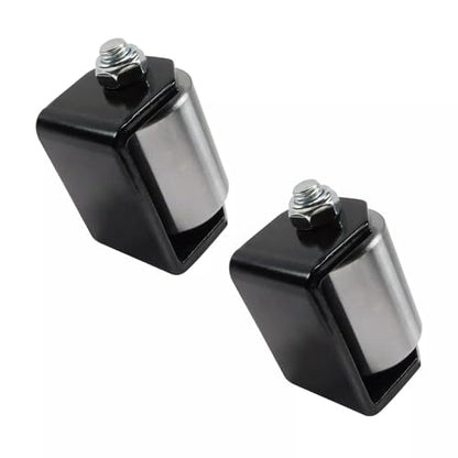2 Pack Weld-On Heavy Duty Iron Micro Mini 2" Roller Fit for Trailers with Grease Fitting Steel Trailer Skid Wheel