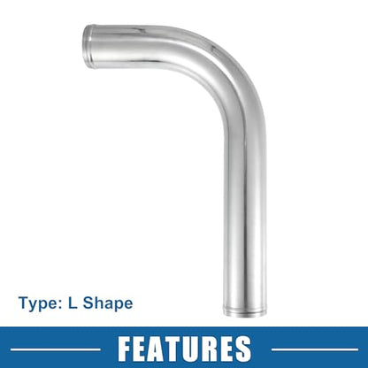 90 Degree L Shape Bend Elbow Intercooler Pipe 2.25" OD 57mm OD - size: 57MM/2.25INCH OD