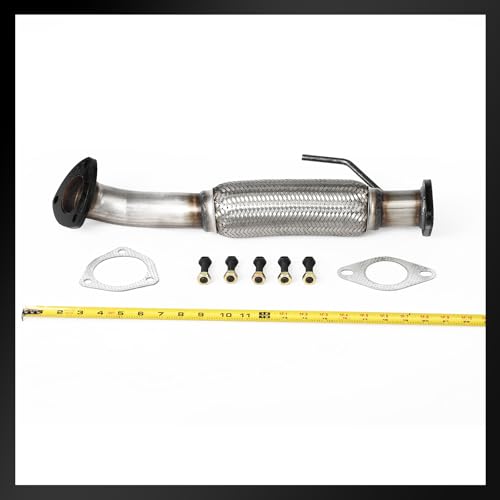 100% Stainless Steel Front Exhaust Flex Pipe 52455 - size: for 05-06 Tribute 2.3L 05-08 Escape 2.3L