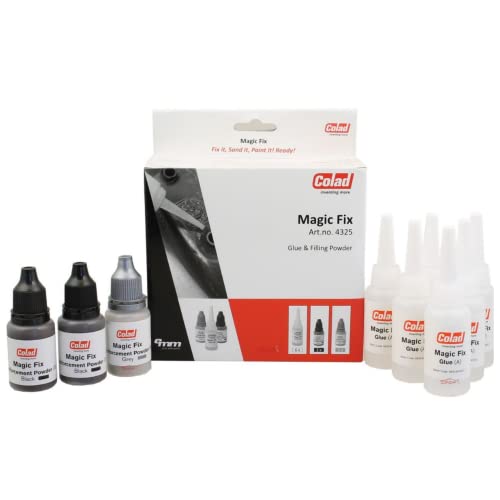 Colad Magic Fix Glue & Bonding Powder Filler Kit 4325 – Multipurpose Automotive Repair Kit for Body Filler, Plastic, and Panel Bonding Applications