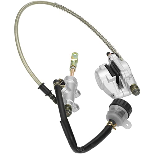 FVRITO Rear Foot Disc Hydraulic Brake Master Cylinder Caliper Assembly for 150cc 200cc 250cc Taotao Coolster Roketa Vitacci Peace SunL RPS Icebear Chinese Go Kart ATV Quad 4 Wheeler Dune Buggy