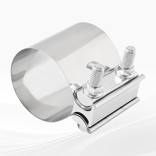 3.5''Exhaust Butt Joint Exhaust Seal Band Clamp Sleeve Coupler - size: 3.5 Inch
