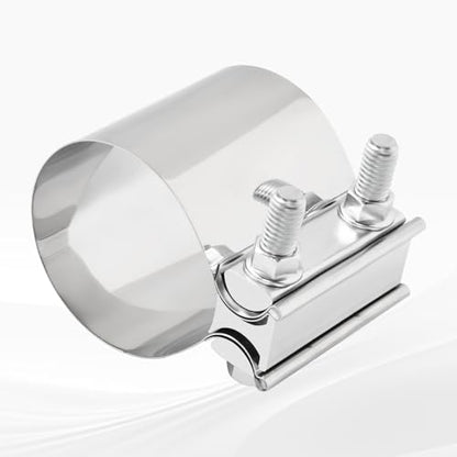 3.5''Exhaust Butt Joint Exhaust Seal Band Clamp Sleeve Coupler - size: 3.5 Inch