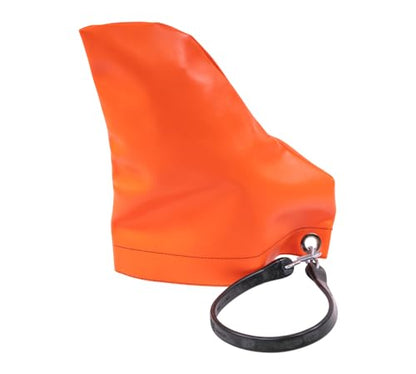 (4 Pack) Orange 7" Turbo Saver Exhaust Cover & 21" Rubber Snap Tie w/Hook - Weather Resistant PVC Turbo Cover to Protect Equipment at High Speeds & Excessive Airflow During Transport - size: 7 Inch, style: 4 - Pack