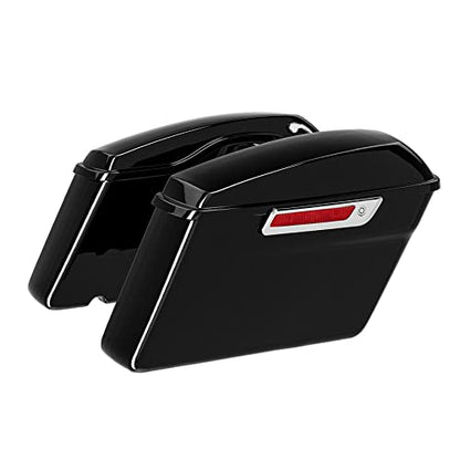 TCMT Hard Saddlebags 6x9" Speaker Grills & Liners Carpet Insert Fit For Harley 2014-2024 Touring Road King Road Glide Street Glide Electra Glide Ultra Limited - color: Chrome Latches, size: Standard(6x9 Speaker Lid)