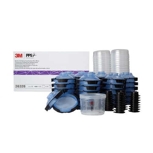 3M PPS 2.0 Spray Gun Cup, 26328, Micro, 3 fl oz - size: Micro, 125-Micron Filter