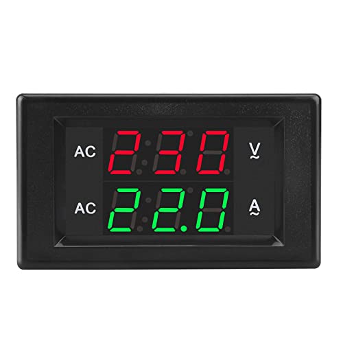 DROK Volt Amp Meter, AC 500V 100A Digital Voltmeter Ammeter Panel, 0.39 Inches LED 2in1 Multimeter, 2-Wire Voltage Amperage Tester Gauge with Current Transformer - size: AC 500V 100A