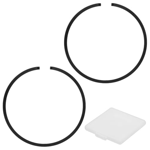 M METERXITY 2-Pack Engine Piston Rings Kit, 44mm x 1.2mm Thick Ductile Iron Piston Ring Set Standard Replacement for Small Engines/Motors/Machinery [Black] - size: 44mm x 1.2mm
