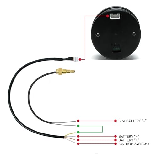 2"/52 mm Pointer Digital 7Color LED Car Water Temp Temperature Gauge Meter - style: Water Temp Gauge (100-300℉)