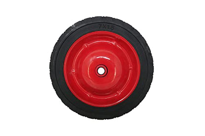 Shepherd Hardware 9593 7-Inch Semi-Pneumatic Rubber Tire, Steel Hub with Grafoil Bearings, Diamond Tread, 1/2-Inch Bore Offset Axle - color: Black, size: 7-Inch, style: 7-Inch, Grafoil Bearings