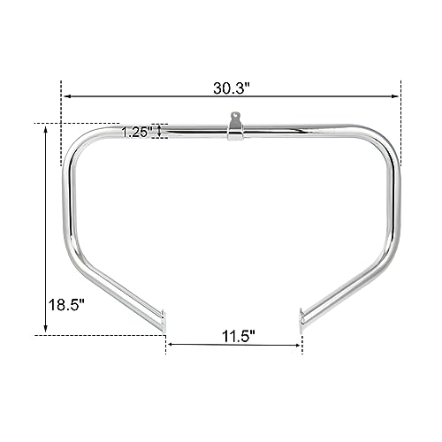 XMT-MOTO Engine Guard Highway Crash Bar Fits For Harley Touring 2009-2024 - color: Chrome