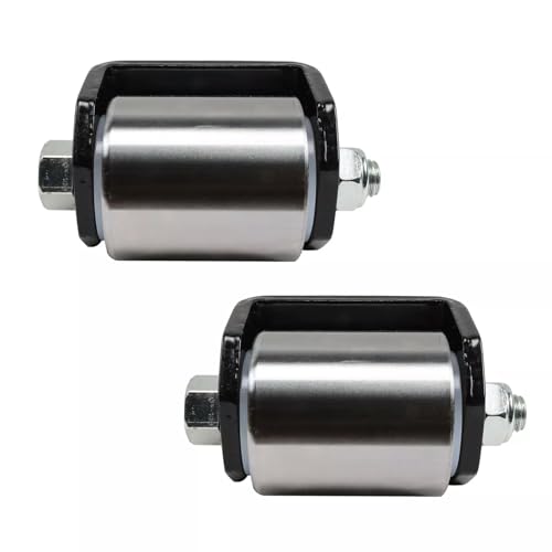 2 Pack Weld-On Heavy Duty Iron Micro Mini 2" Roller Fit for Trailers with Grease Fitting Steel Trailer Skid Wheel