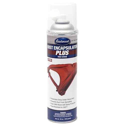 Eastwood Red Oxide Rust Encapsulator Plus | Long Lasting Durable Finish 1 Coat Automotive Maximum Rust Protection | Heat Resistance up to 350 Degrees F | 16 oz. Aerosol | 1 Pack - color: Red