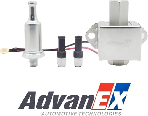 Universal Electric Fuel Pump 12V Heavy Duty Gas Diesel Inline 4.5-7PSI Metal Solid Petro Diesel Engine - size: EP12S(4.5-7 PSI)