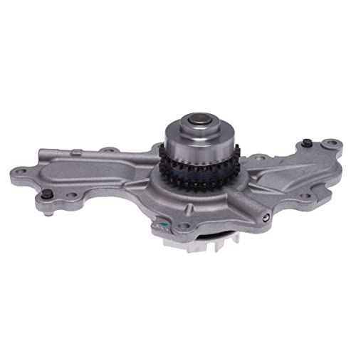 AUQDD AW6348 Water Pump Kit (W/Double-Row Sprocket;For 3.5L/3.7L) Fit For 2012-2018 Ford Edge Flex Explorer Taurus /2013-2016 Lincoln MKS MKZ,12-18 MKT MKX (Replace # 252-955 19326227 AA5Z8501C) - size: AW6348