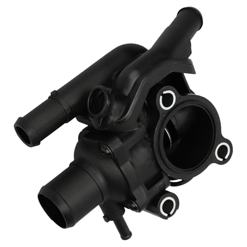 IRONTEK 902-201 Engine Coolant Thermostat w/Water Outlet Housing Assembly Fit for 2001-2004 for Ford Escape, 2000-2004 for Ford Focus, 2001-2004 for Mazda Tribute, SK902201 F8RZ8575CA - size: 902-201