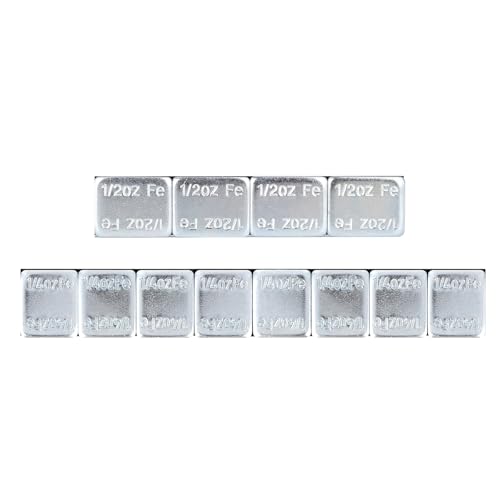 12pcs Weights for Pinewood Derby Car, 4OZ Total 2 Size Adhesive Low-Profile Weights Set for Race Car Wheels Axles COG Speed Adjustment