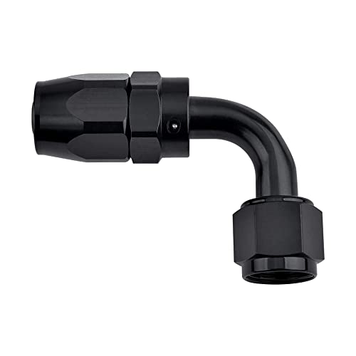 EVIL ENERGY 4AN Hose End Fitting 90 Degree Swivel for CPE Braided Hose Black - size: 4AN, style: 90 Degree
