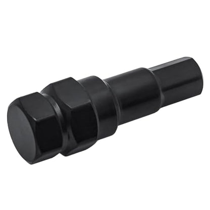 6 Point Sided 12mm Hex Tuner Key Wheel Lug Nut Socket Key 3/4”(19mm) & 13/16”(21mm) Hex Compatible with M12x1.5 M12x1.25 Thread Size Lug Nuts Black