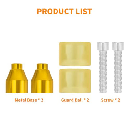Crash Bar Wheel Screw Fit for Harley Touring and Softail - style: Yellow Wheel with Yellow Slider